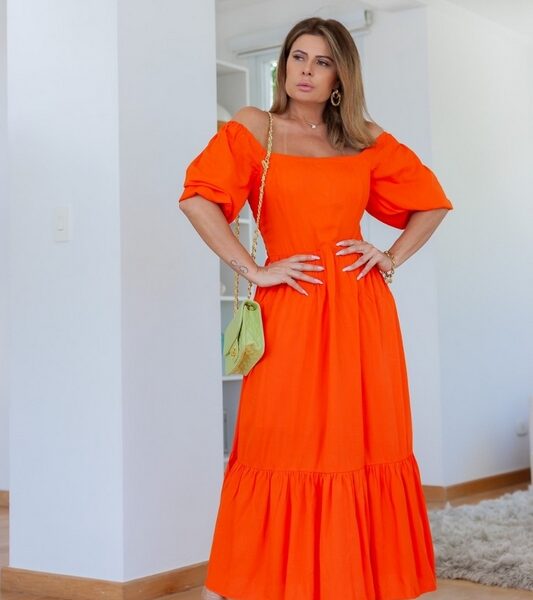Adamaris - Vestido MIDI viscolinho2 - Fabricação Própria