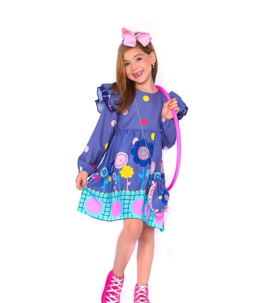 Adress Kids - Vestido Crepe acetinado no atacado 02