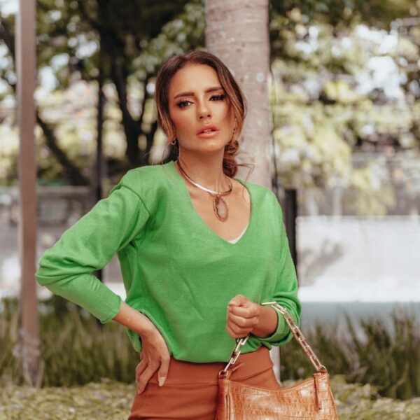 Adress New - Blusa decote V modal