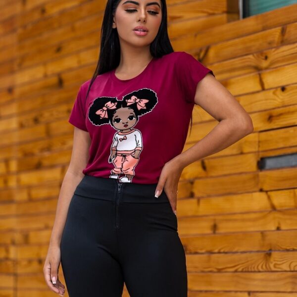 T-shirt camisa com estampa 01